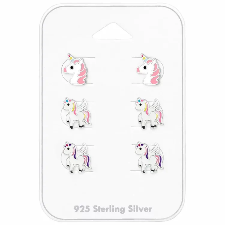 enhörning örhängestift i silver - Little Ones