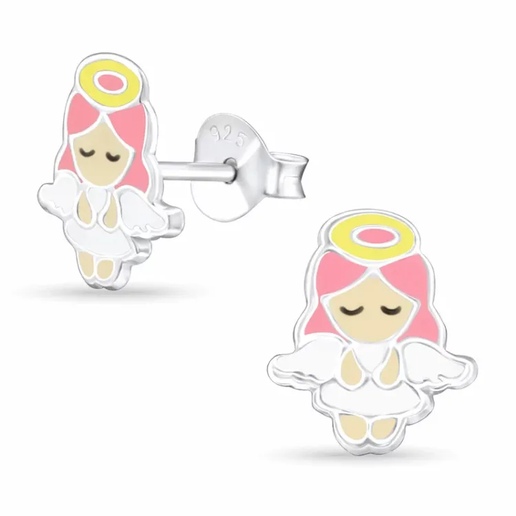 ängel örhängestift i silver - Little Ones