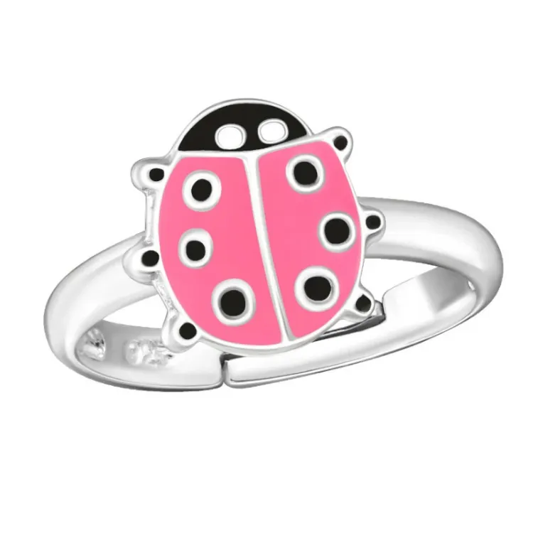nyckelpiga barnring i silver - Little Ones
