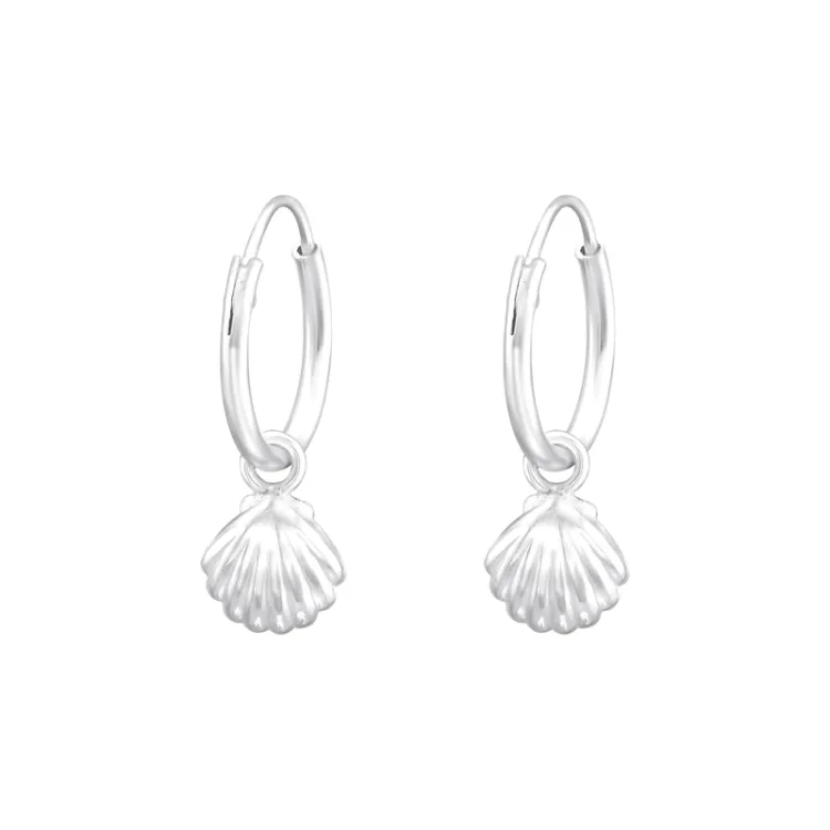 12 mm skal creol i silver
