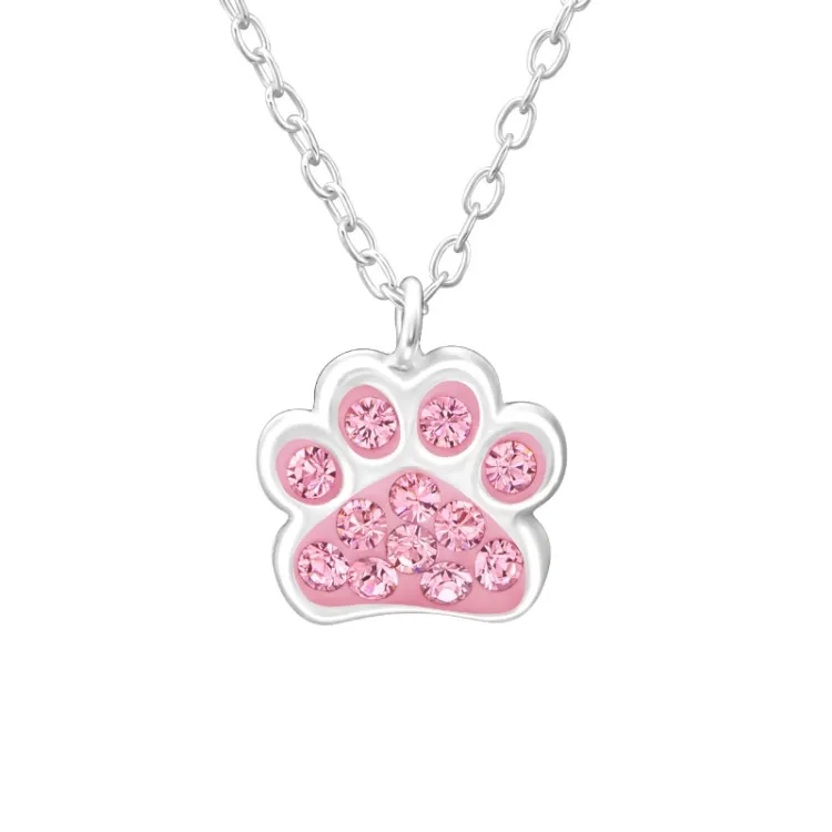 tass rosa halsband i silver - Little Ones
