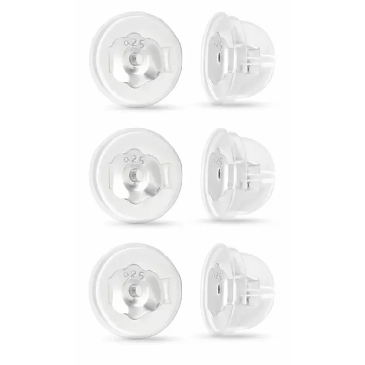 3 par ploppar i silver