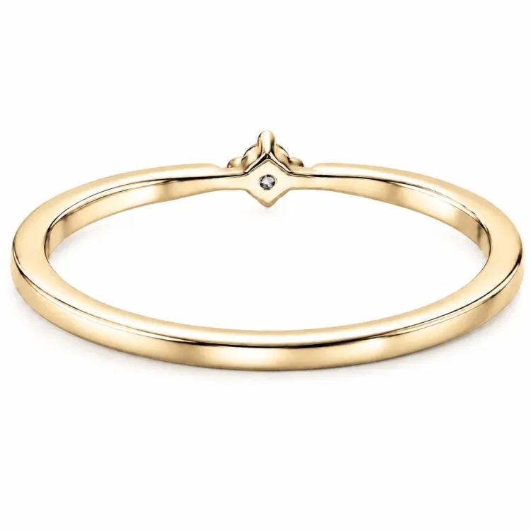 lab grown diamant solitärring i förgyllt silver