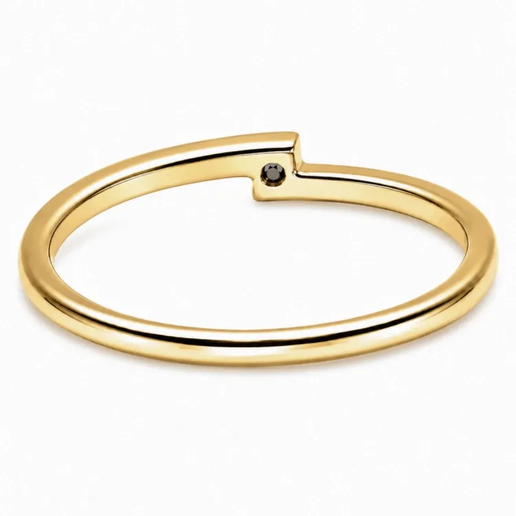 lab grown diamant solitärring i förgyllt silver
