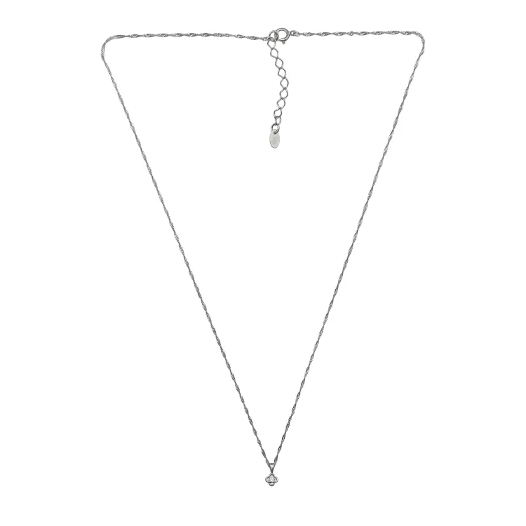 45 cm halsband med lab grown diamant hängen i silver 0,062  ct