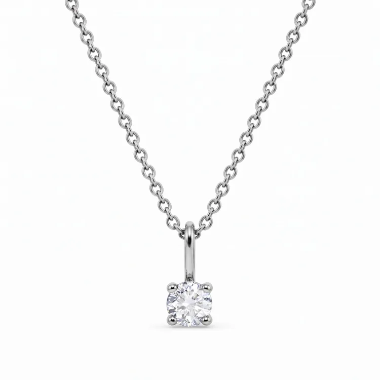 halsband med lab grown diamant hängen i silver 0,11 ct