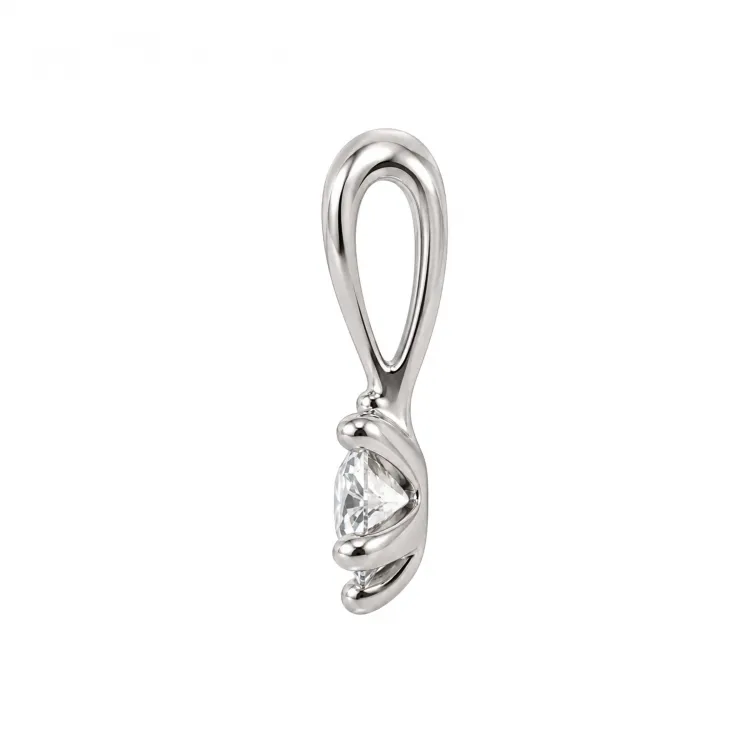 0,11 ct lab grown diamant hängen i rhodinerat silver
