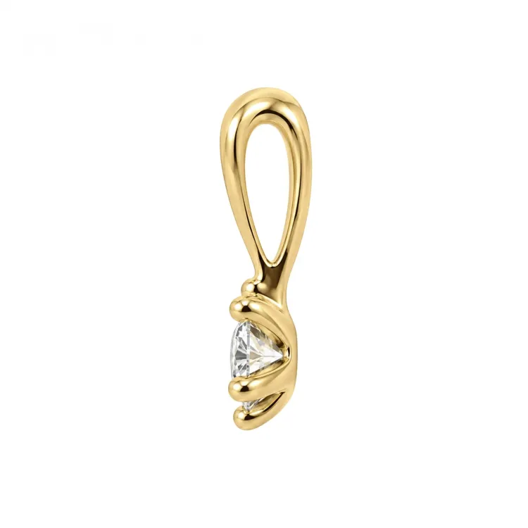 0,11 ct lab grown diamant hängen i förgyllt silver