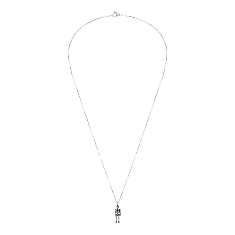 skelett halsband i silver - Little Ones