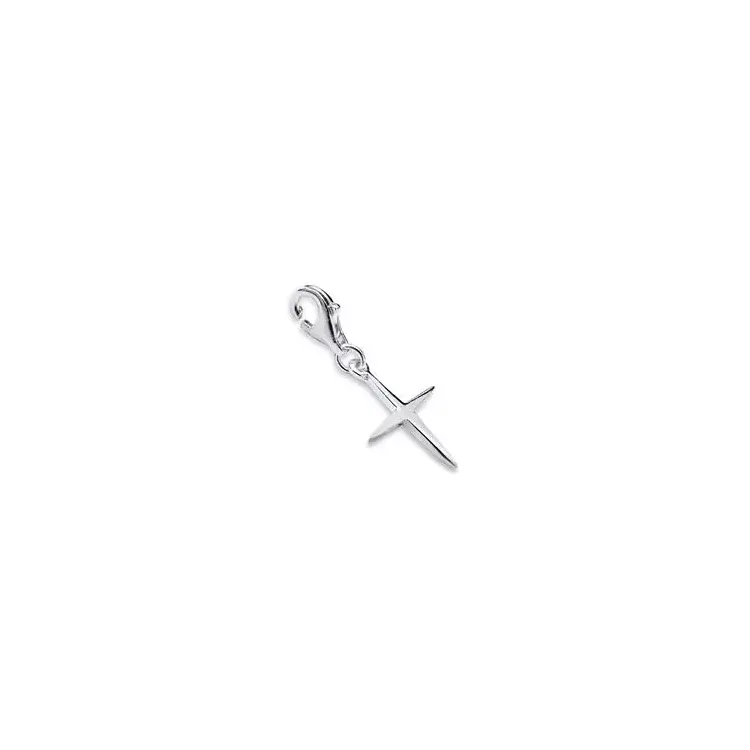 kors charms hängen i silver 