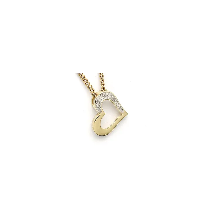 hjärthängen i 8 carat guld 0,004 ct