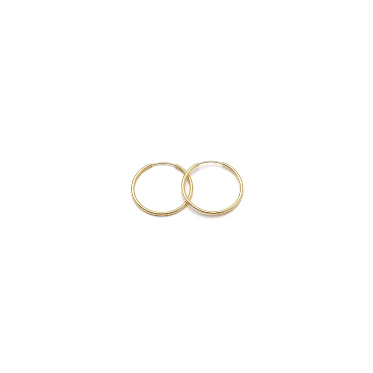 18 mm creol i förgyllt silver