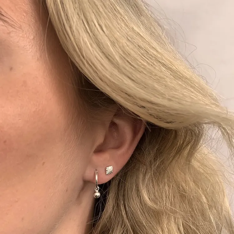 12 mm creoler örhängen i silver