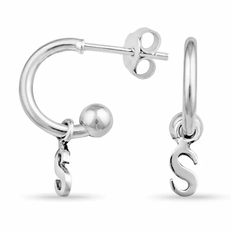 bokstav s halvcreol i silver - My Letter