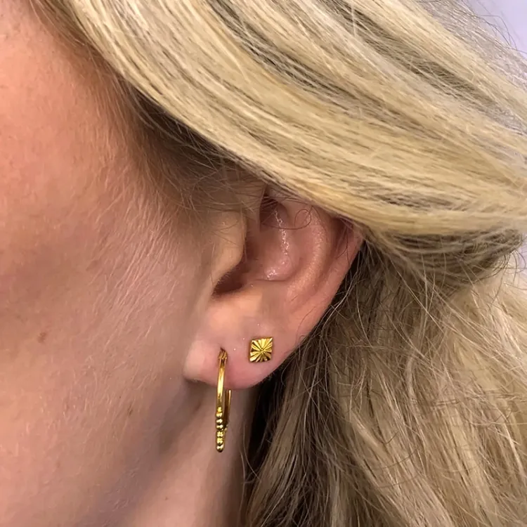16,5 mm creoler örhängen i förgyllt silver