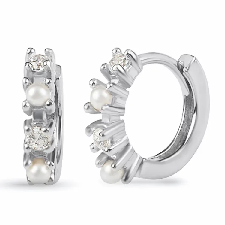 13,5 mm zirkon creol i silver