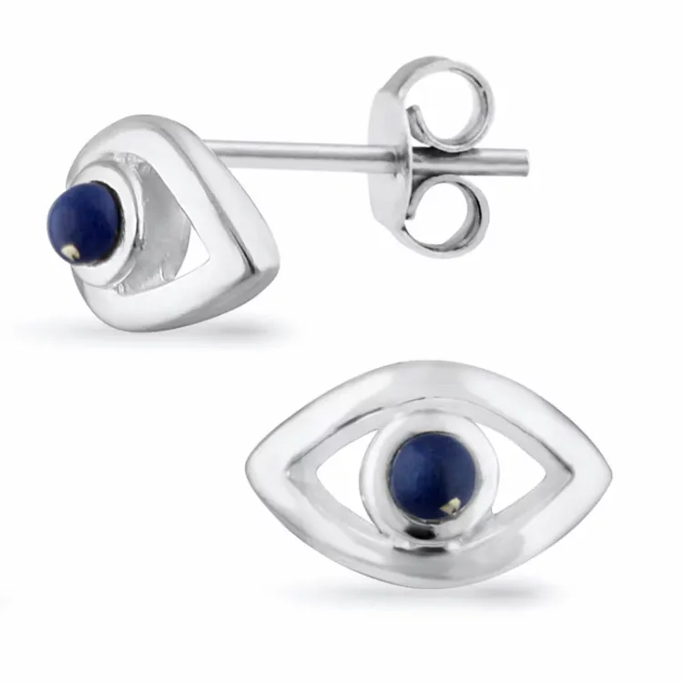 ögon örhängestift i silver