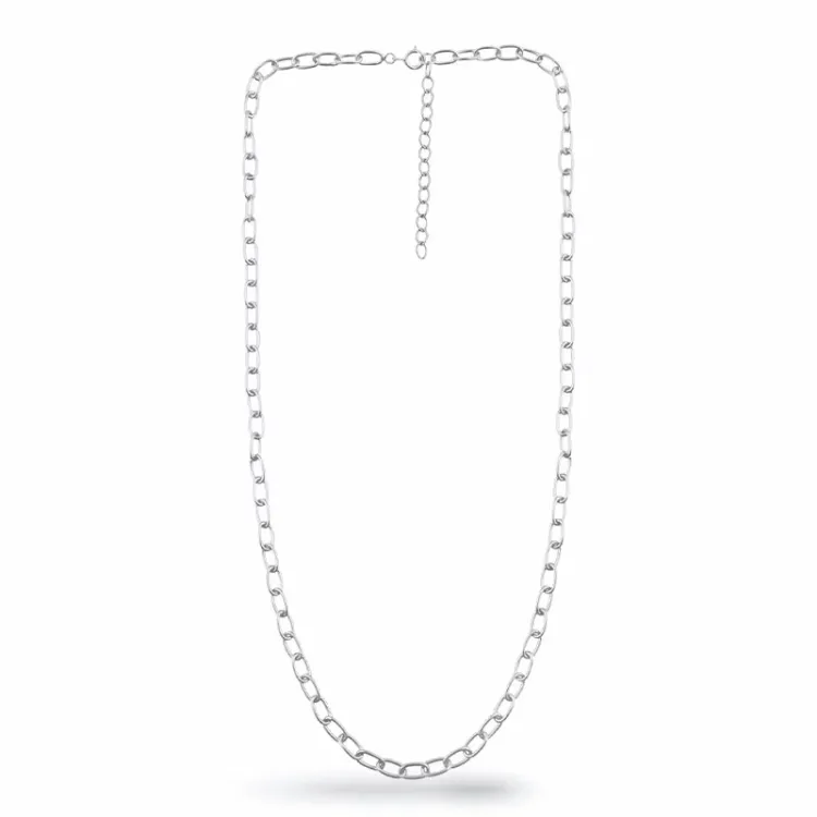 ankerhalskedja i silver 42 cm plus 5 cm x 3,8 mm