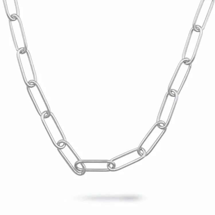 ankerhalskedja i silver 42 cm plus 5 cm x 4,0 mm