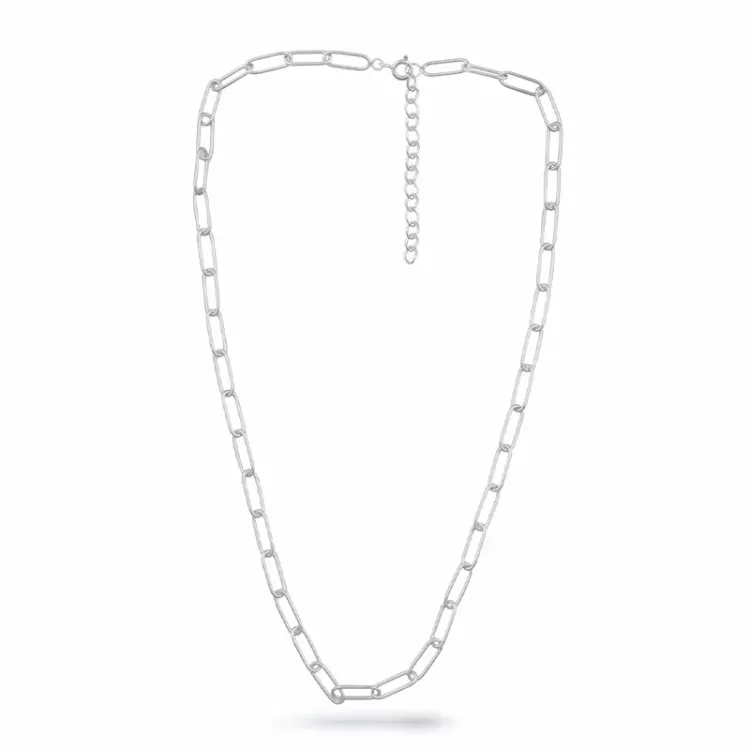 ankerhalskedja i silver 42 cm plus 5 cm x 4,0 mm