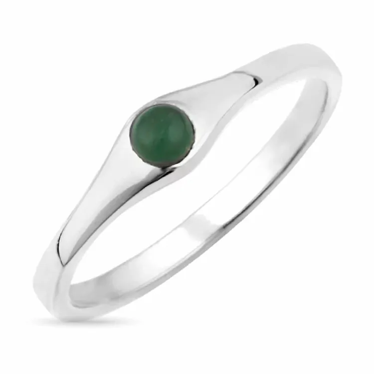 jadesten ring i silver - Loom Stones