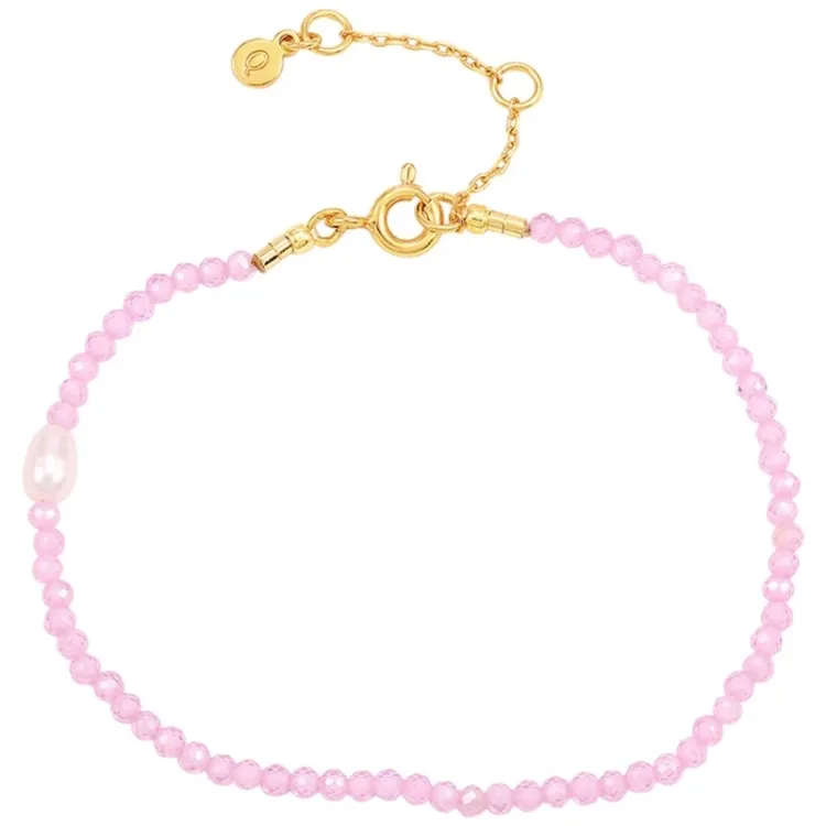Hultquist Myla rosa armband i förgyllt silver