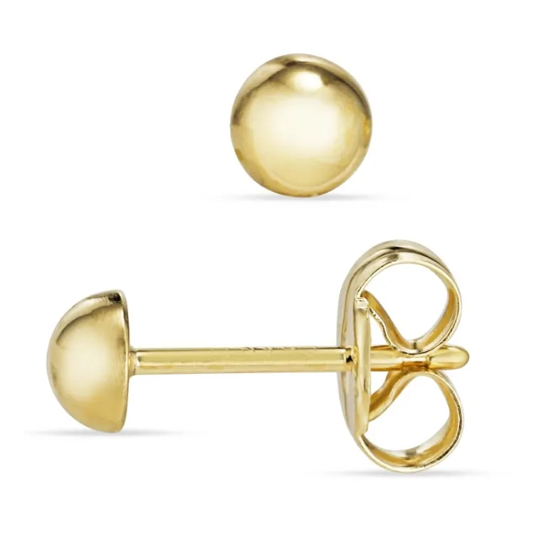 4 mm örhängestift i 9 karat guld - Gold Collection