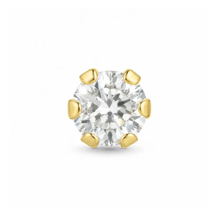 1/2 par örhäng i 9 karat guld med zirkon - Gold Collection