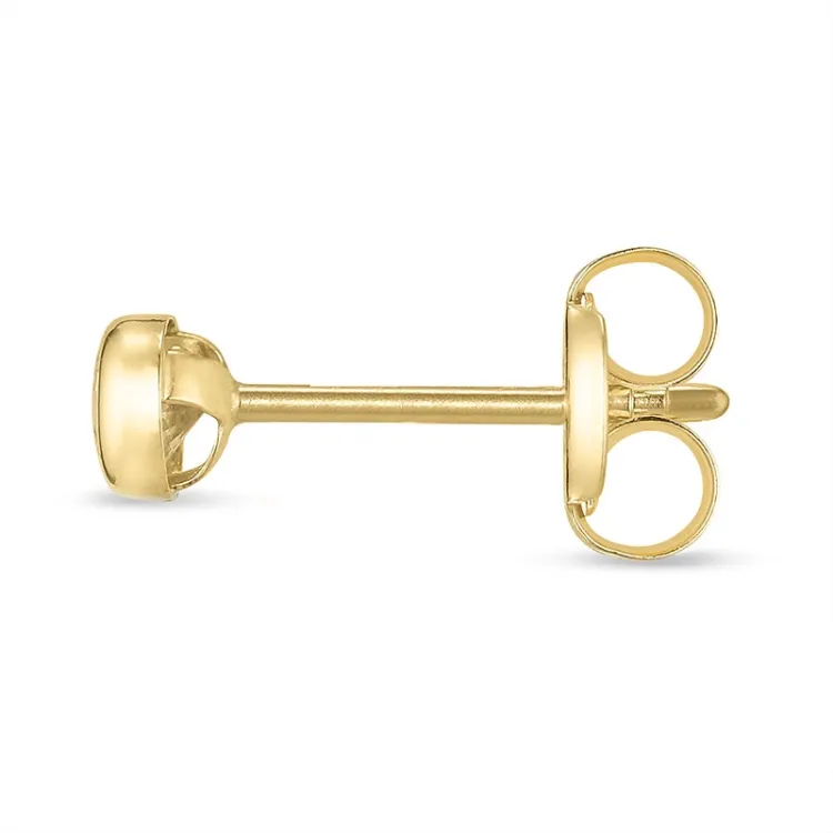 1/2 par 3 mm örhängen i 9 karat guld med zirkon - Gold Collection