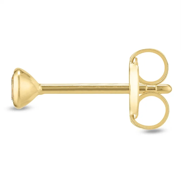 1/2 par 2,5 mm örhängen i 9 karat guld med zirkon - Gold Collection