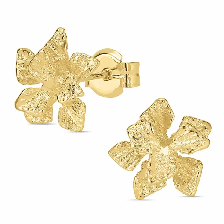 blommor örhängestift i 9 karat guld - Gold Collection
