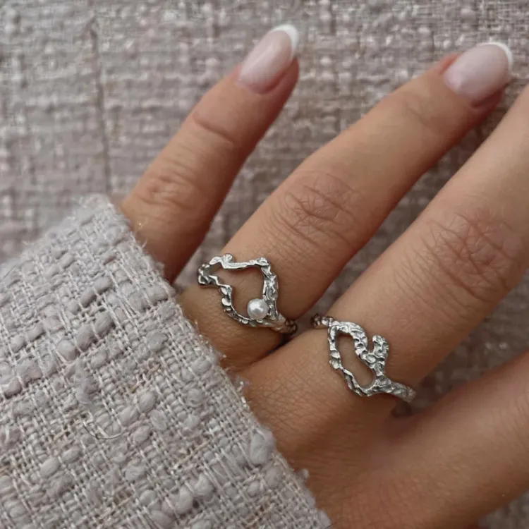 Nava Doris  justerbar ring i silver