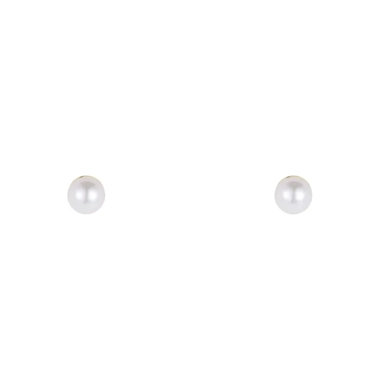 2 mm Nava Lily Petite pärla örhängestift i förgyllt silver