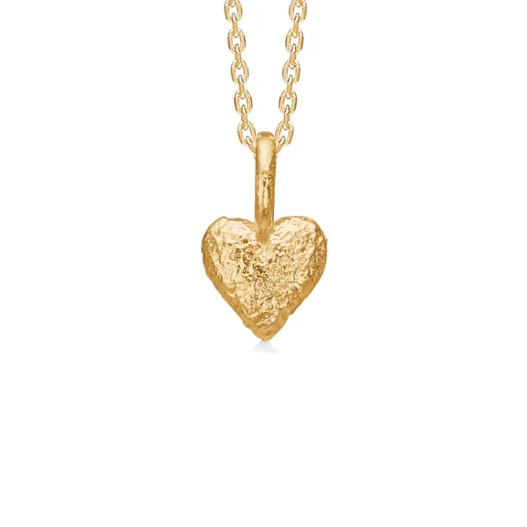 Studio Z Amour Heart halsband i förgyllt silver