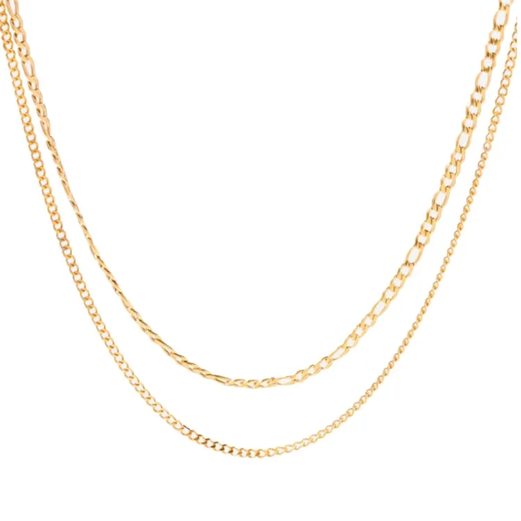 Khaai Studio Duo Layer halsband i förgyllt stål