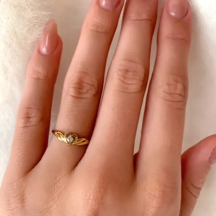 hjärtan ring i 9 karat guld - Gold Collection