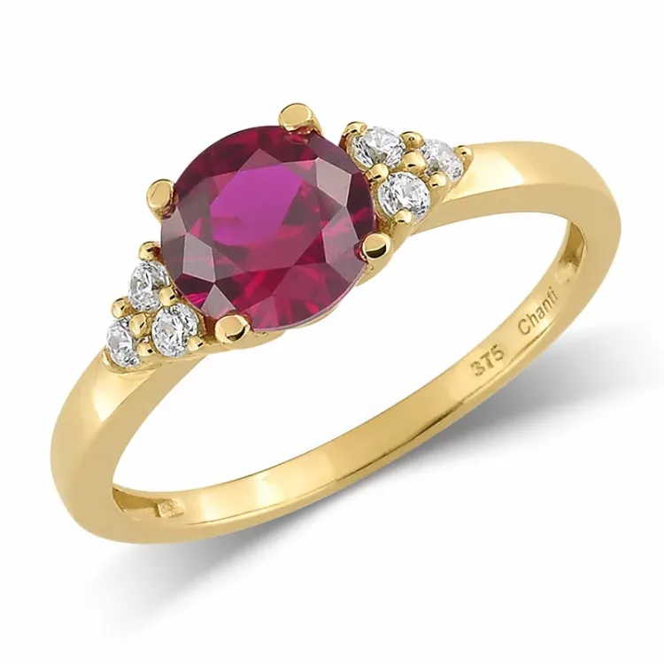 röd rubin ring i 9 karat guld - Gold Collection
