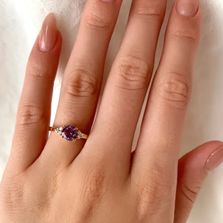 ametist ring i 9 karat guld - Gold Collection