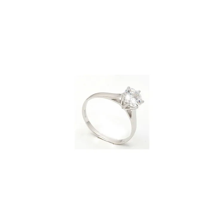 Billig ring i 8 karat vitguld