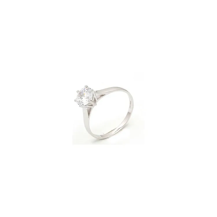 Billig ring i 8 karat vitguld
