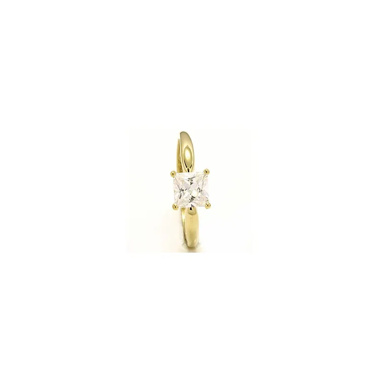 fyrkantigt zirkon ring i 8 karat guld