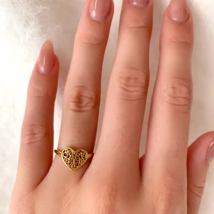 hjärta ring i 9 karat guld - Gold Collection