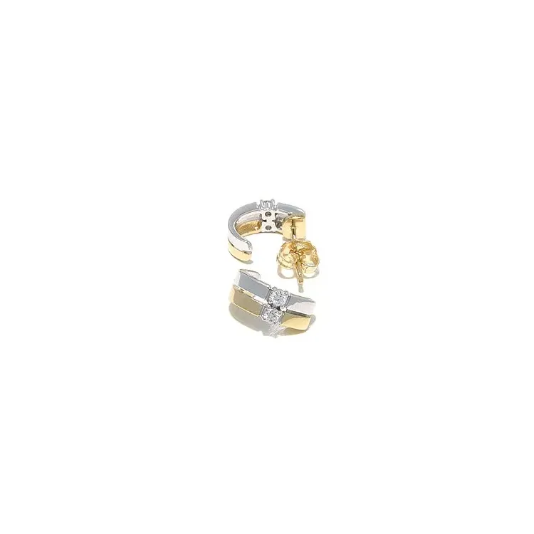 diamant halvcreol i 14 karat guld och vitguld med diamant 