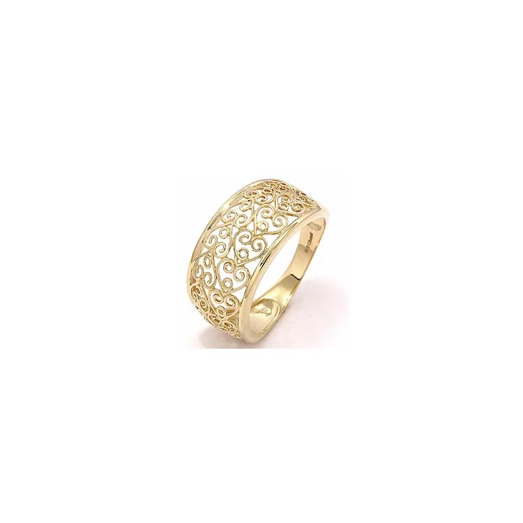 Bred hjärta ring i 8 karat guld