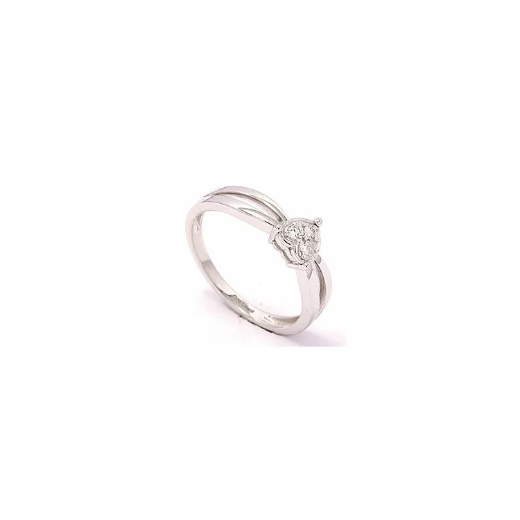 Hjärta ring i 8 karat vitguld