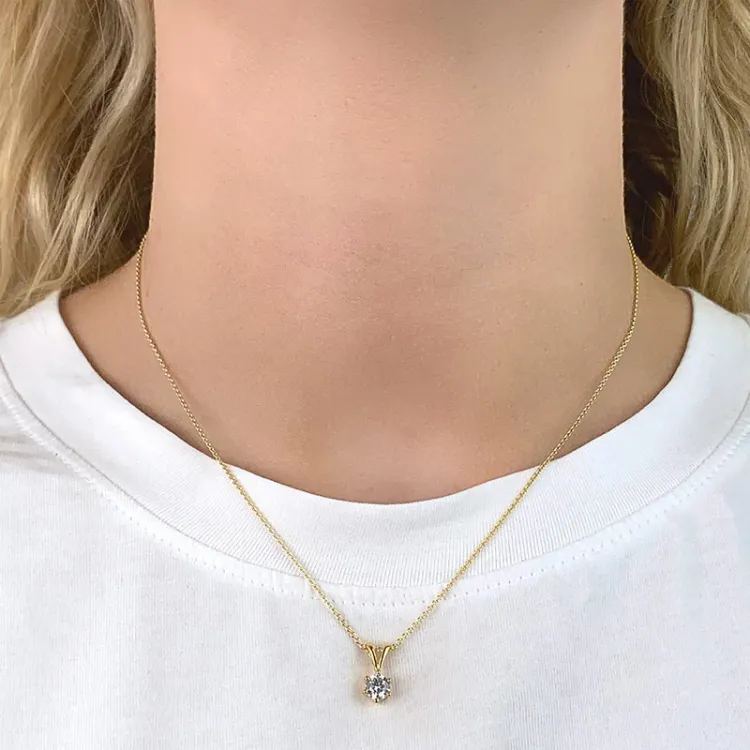 runt hängen i 9 karat guld - Gold Collection