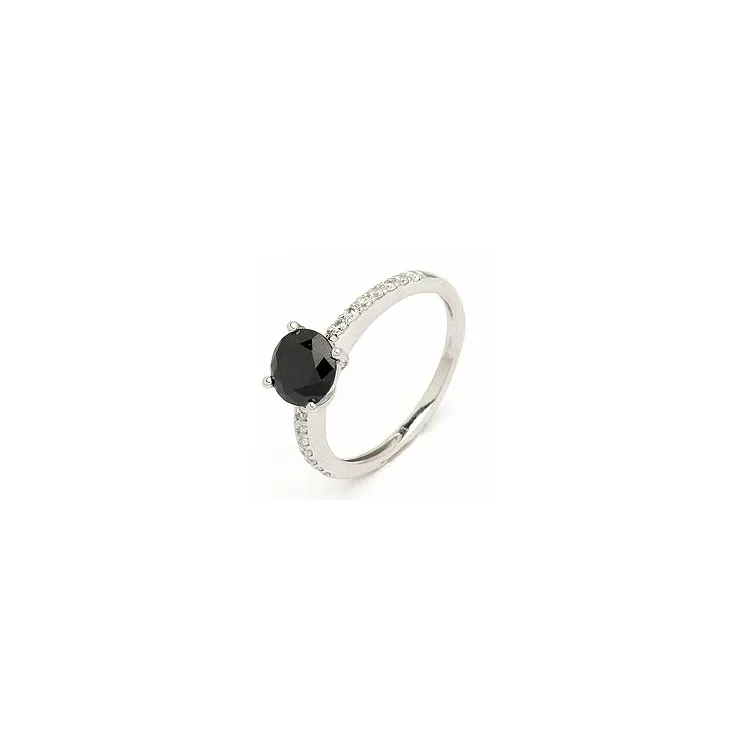 Rund ring i 9 karat vitguld