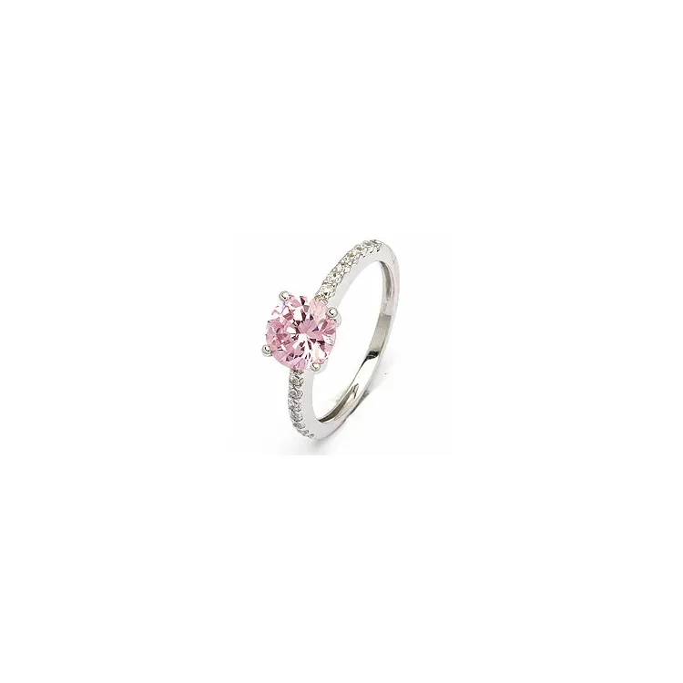 Rosa ring i 8 karat vitguld