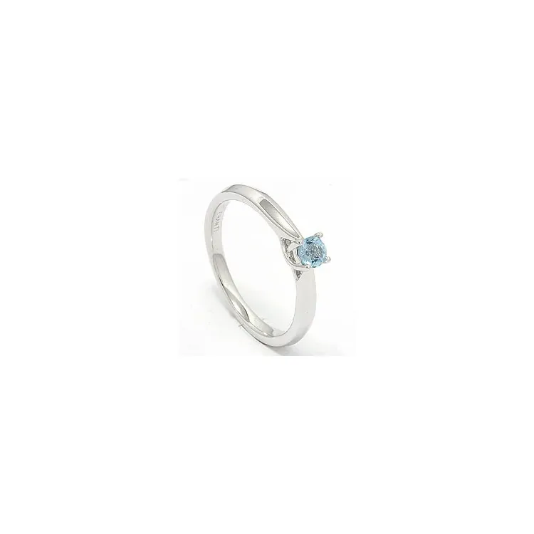topas ring i 14 karat vitguld 0,25 ct