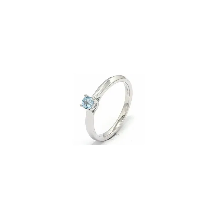 topas ring i 14 karat vitguld 0,25 ct